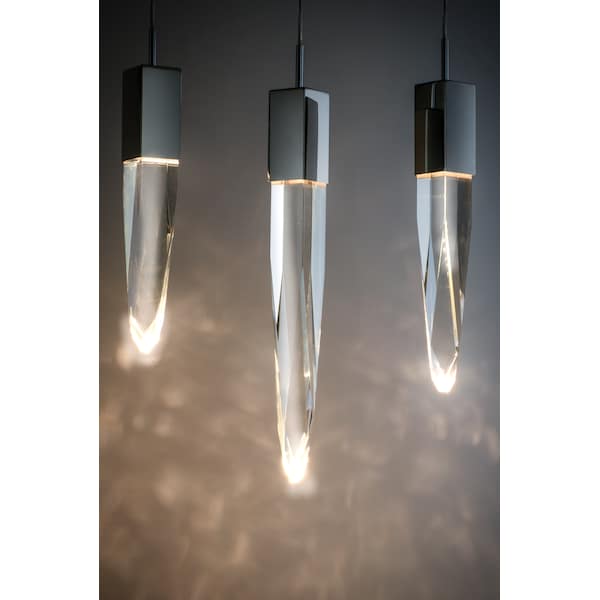 Quartz 3-Light 13 Wide Polished Chrome Pendant Light